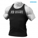 Better Bodies Ribbed Logo Tank schwarz